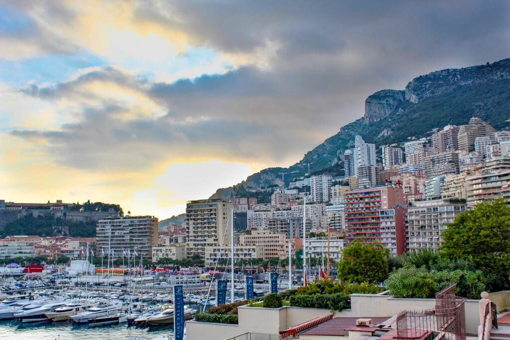 Monaco port and hillside